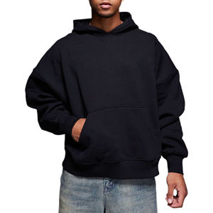 2025 Nuevo logotipo personalizado Heavyweight Oversized Men's 610 Gsm Cropped Boxy Fit Hoodie - Product Image 5