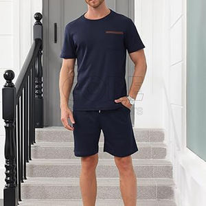 Ensemble chemise et short pour homme Ensemble de survêtements d'été respirants 2 pièces avec poches Vêtements d'extérieur décontractés - Product Image 6