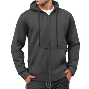 Sudadera con capucha con cremallera de material de algodón hecha a medida superventas Sudadera con capucha con cremallera de precio bajo de calidad superior para hombre - Product Image 1