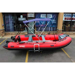 เรือยางเป่าลม PVC แบบ23ft 7เมตรเรือตกปลาอลูมิเนียมแข็งพร้อมคอนโซล
