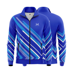 Veste de survêtement sublimée personnalisée, veste d'échauffement extérieure respirante à fermeture éclair complète avec impression de logo - Product Image 4