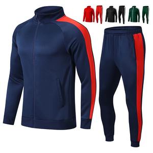Chándal personalizado al por mayor para hombre, conjunto de dos piezas, ropa deportiva, chaqueta y pantalones con rayas laterales, ropa de gimnasio para entrenamiento y fitness - Product Image 2