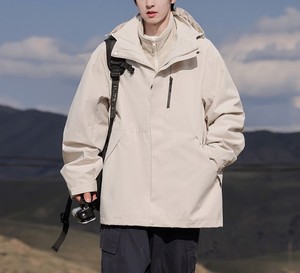 Veste de randonnée 3 en 1 pour homme, prix d'usine OEM du Bangladesh, Chine, veste en polyester épaisse, veste d'automne et d'hiver, veste d'extérieur - Product Image 5