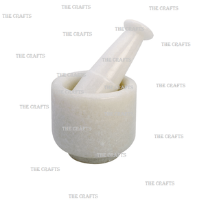 Juego de mortero y mortero de mármol con tamaño y forma personalizados de la más alta calidad Juego de trituradora Imam Dasta para especias y hierbas - Product Image 5