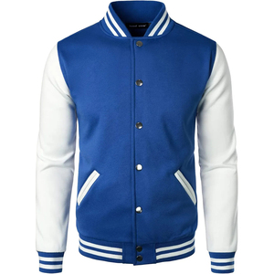 Customizable 2025 Men's High Street Style Letterman Baseball <b>Jacket</b> Stand Collar for College Daily Wear - Product Image 1