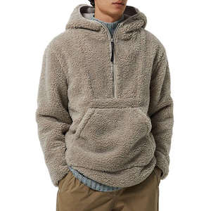 Sweats à capuche Nouveauté Personnalisé Homme Demi-zip Sherpa Sweat à capuche Homme Respirant Léger Hiver Homme Polaire Sweat à capuche Prix bas - Product Image 1