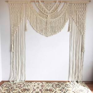 Handmade Beautiful Boho Macrame Wedding Backdrop Exquisite Bohemian <b>Wall</b> <b>Decor</b> for Weddings - Product Image 1