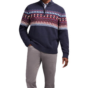 Custom LOGO <b>Men</b> Sweater Jacquard Pattern <b>Jumper</b> Design Winter Pullover Casual Crew <b>Neck</b> Knitwear Custom Knitted Sweater for <b>Men</b> - Product Image 4