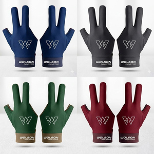 Guantes de Snooker Ligeros de Poliéster/Lycra Wilson Industry, con Tres Dedos y Correa de Muñeca Ajustable para Jugadores de Billar (Hombres) - Product Image 2
