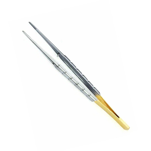 Yarım altın mikro Castroviejo sütür bağlama forseps Metal çelik cerrahi aletler diş ve göz prosedürlerinde küçük cerrahi için - Product Image 4