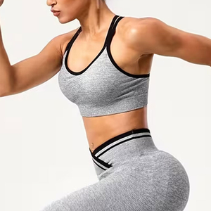 Fashionable New Design Top Quality <b>Women</b> Yoga <b>Set</b> Light <b>Weight</b> Breathable Polyester Material Made <b>Women</b> Yoga <b>Sets</b> - Product Image 6