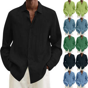 Camisa de vestir de franela de fibra de bambú de nuevo estilo para hombre, Color sólido, elástico, antiarrugas, transpirable, diseño personalizado, precio al por mayor - Product Image 5
