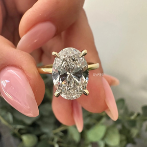 แหวนเพชรรูปวงรีหรูหราสำหรับผู้หญิงของขวัญงานหมั้นและงานแต่งงานแหวนดีไซน์เนอร์สำหรับผู้หญิง - Product Image 1