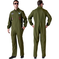Combinaison de commandant d'aviation américaine unisexe sur mesure en gros, en tissu tissé avec patchs brodés, camouflage, séchage rapide