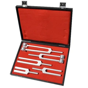 Ensemble de diapasons en aluminium et plastique 128Hz 512Hz pour la méditation des chakras, la pratique sonore, le bien-être et les tests cliniques - Product Image 1