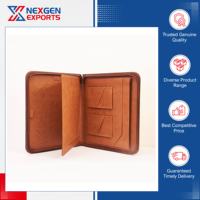 Venta Exclusiva, Carpeta de Cuero de Estilo Vintage de Calidad Inigualable, con Cierre, Diseño Personalizado en Relieve, Color y Logotipo Personalizables, Nexgen