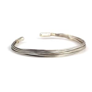 Women's 925 Sterling Silver 0.7 cm Thick 12 Gr Wire <b>Bracelet</b> Fine <b>String</b> Jewelry - Product Image 1