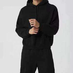 Sweat à capuche en coton épais personnalisé pour hommes avec impression bouffante à épaules tombantes Style Streetwear Pull-over d'hiver Sweat-shirt avec logo - Product Image 1