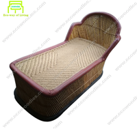 Chaise longue de jardin en rotin classique du milieu du siècle, fauteuil hamac écologique en bambou pour hôtel, salle à manger, patio, jardin, plage