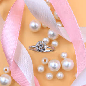Bague Zarkan romantique incrustée de zircon, design géométrique mignon, taille unique, pour fiançailles, en acier inoxydable plaqué cuivre, artisanat. - Product Image 2