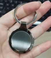 Porte-clés NFC personnalisé en alliage de zinc, noir, or, argent, acier inoxydable, pendentif en métal avec puce NFC, carte