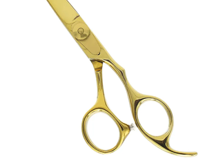 Tijeras de corte de pelo con revestimiento de oro completo, maquinillas de afeitar, borde afilado, tijeras de peluquero de 6,0 "con tornillo ajustable - Product Image 6