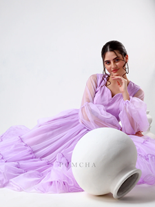 Sadabhar เดรสแม็กซี่ทรงเอไลน์ไลแลคผ้าโปร่งเป็นมิตรต่อสิ่งแวดล้อมสำหรับผู้หญิงเสื้อผ้าฝ้ายซับในลำลองสำหรับฤดูใบไม้ผลิฤดูร้อนฤดูใบไม้ร่วงใช้ในชีวิตประจำวัน - Product Image 4