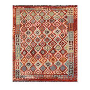 Alfombra Kilim de Maimana, Afganistán, 331 x 248 cm, Alfombras y Juegos de Alfombras - Product Image 1