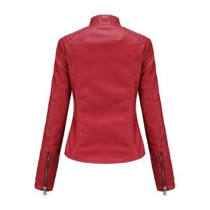 แจ็กเก็ตหนังแฟชั่นฤดูหนาวสำหรับผู้หญิง - Product Image 2