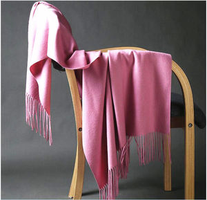 2024 Men's Pure Wool Winter Scarf Casual Warm Soft Luxury Long Solid Traditional <b>Shawl</b> Custom Color - Product Image 6