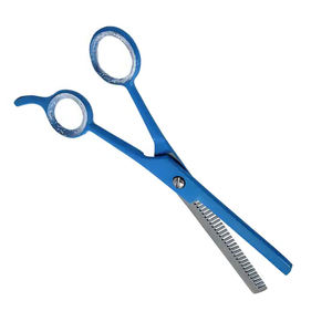 Ciseaux amincissants 5.5 "couleur bleue avec repose-doigt en gros 32 dents cheveux Sloan ciseaux amincissants ciseaux - Product Image 3