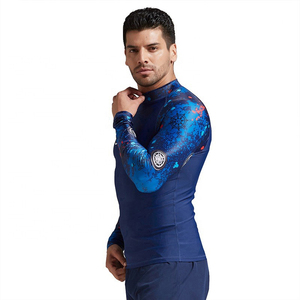 Maillot de bain à manches longues pour homme imprimé par sublimation, protection UV, séchage rapide, tissu écologique imperméable, tissu peigné pour le surf - Product Image 4
