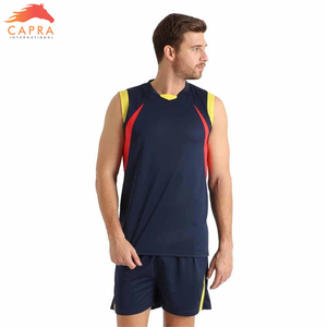 ออกแบบชุดวอลเลย์บอลโพลีเอสเตอร์ 100% แบบกำหนดเองด้วยเทคนิคการรีดร้อน พร้อมโลโก้และป้ายสั่งทำพิเศษสำหรับกีฬาผู้ชาย - Product Image 3