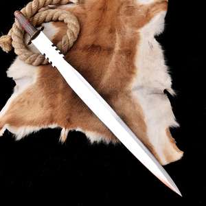 Mini espada para caza y camping al aire libre, material sólido, muy vendida, hecha a mano, hoja de acero de Damasco de alta calidad - Product Image 2