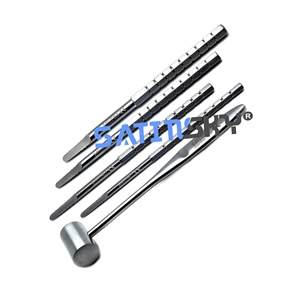 Manual Surgical Bone <b>Chisels</b> <b>Curved</b> Set Orthopedic Osteotome Instruments Set of 4 Sizes Stainless Steel - Product Image 2