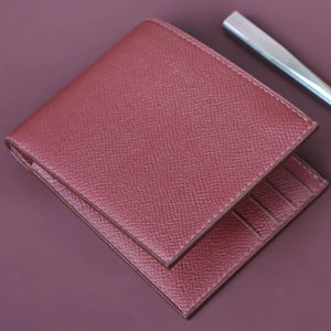 Cartera plegable de cuero genuino personalizada de primera calidad, monedero delgado con bloqueo RFID para hombres, cierre abierto, clásico, 2017 - Product Image 1