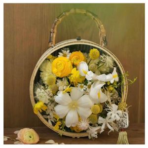 Meilleure vente panier-cadeau en bambou vietnamien artisanat panier-cadeau en bambou jaune naturel pour stockage cadeau d'affaires et décoration - Product Image 1