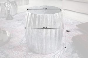 2025 Best Selling <b>Hand</b> made Metal Furniture Side Stool nickel Finished Living Room Decor Side Table - Product Image 4