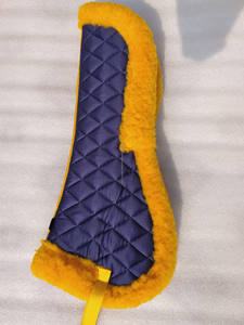 Nouveau design demi-coussin de selle Relief demi-coussin conception différente feutre de laine demi-blanc produits de cheval anglais tapis de selle - Product Image 2