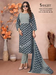 Maruti Fashion's New Summer Collection Women's Cotton Printed <b>Indian</b> Pakistani Casual Knee-Length All Seasons <b>Kurti</b> Set Includes - Product Image 4