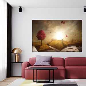 Impression Nature Inside : Toile murale abstraite en verre trempé, toile encadrée - Product Image 1