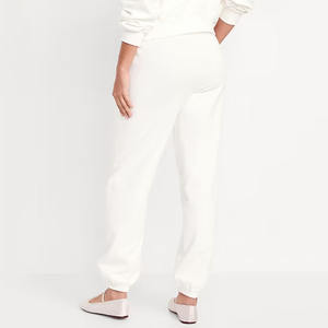 Pantalons crayon pour femmes en gros, coton plat, respirant, taille élastique, longueur totale, coupe ample, grande taille, décontracté, été, tout-aller - Product Image 4