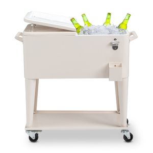 80QT <b>Long</b> Rectangle Plastic Cooler <b>Box</b> with Iron Legs 87.5*38.5*91cm Milk White Freezing & Insulating - Product Image 5