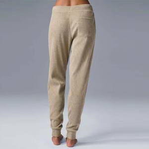 Pantalon de jogging côtelé personnalisé pour femmes | Pantalon de jogging taille haute extensible et respirant avec jambe fuselée et poignets élastiques - Product Image 2