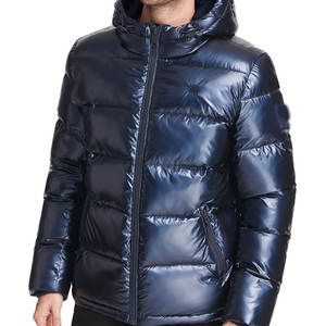 Blouson matelassé standard pour homme avec poche latérale, fermeture éclair avant, manches longues, col à capuche, look décontracté, veste pour homme, vestes pour homme - Product Image 1