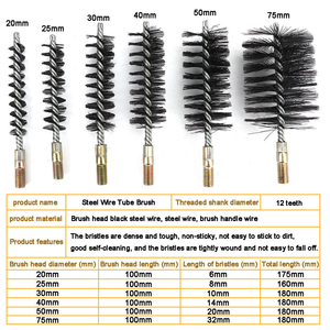 Brosses torsadées en tube de fil d'acier inoxydable personnalisées de haute qualité, différentes tailles pour le nettoyage industriel des tuyaux, prix compétitif - Product Image 4