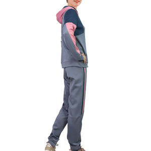 Conjunto Deportivo de Felpa para Mujer, Nuevo, Tejido Suave, Manga Larga, con Capucha, Secado Rápido, Transpirable, para Ejercicio Informal, 2 Piezas - Product Image 3