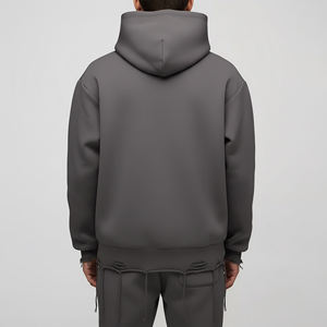 Sudadera con Capucha de Estilo Urbano, Gris Vintage, Lavado Ácido, Desteñida, Sudadera con Capucha Personalizada de Buena Calidad para Hombre - Product Image 2