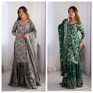 Moderno SP Series Lunching Salwar Kameez Real Modeling Top Fabric con Chinon SilkInner para fiestas - Product Image 6