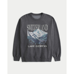 Sudadera holgada con estampado Dtf para mujer, ropa de calle de algodón 100%, sudadera personalizada para mujer, Sudadera con cuello simulado - Product Image 5